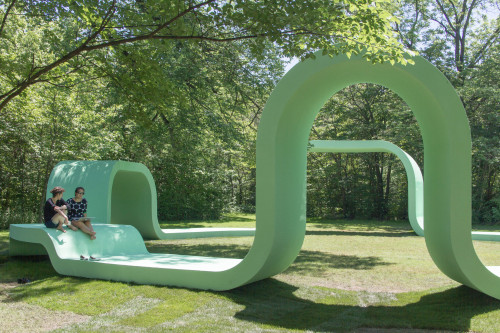 “Rounds” (2016) is an outdoor theater pavilion for the Ragdale Foundation in Lake Forest, Ill...