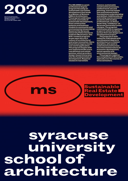 Syracuse University School of Architecture, Sustainable Real Estate Development
