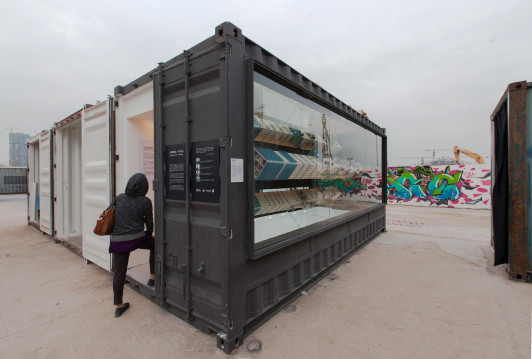 “The development of shipping containers has made ultra-large international art exhibitions poss...