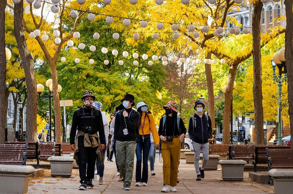For first-year architecture students, Armory Square was the backdrop for a recent photography challenge based on street scenes.