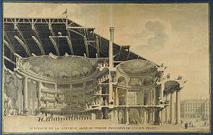 Charles de Wailly, Interior View of the New Comédie Française, 1776. Ink wash drawing. Musée Carnavalet, Paris.