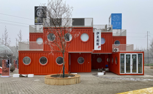 Shipping Container Community Center designed by Tyler Yucheng Han ’21 (B.Arch.)