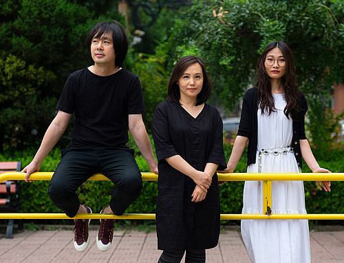 Drawing Architecture Studio partners (left to right) Li Han, Hu Yan, and Zhang Xintong
