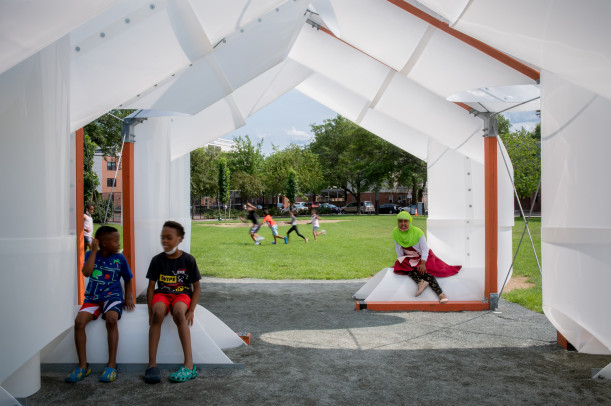 A place of rest and gathering for students from nearby elementary schools.